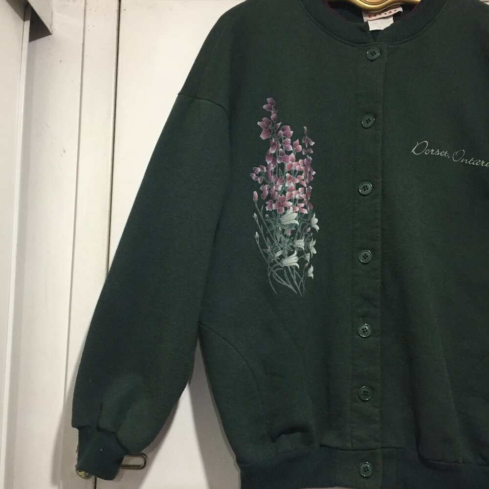 VINTAGE QUALITY GOODS FLOWER GRAPHIC SWEATSHIRTS SIZE XL